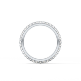 Full Eternity Wedding Band with 1.36 TCW Round Cut Moissanite – Yellow, White, or Rose Gold