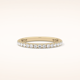 0.46 TCW Round Shaped Moissanite Half Eternity Wedding Band