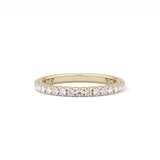Half Eternity Wedding Band with 0.46 TCW Round Cut Moissanite – Yellow, White, or Rose Gold