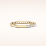 0.46 TCW Round Shaped Moissanite Half Eternity Wedding Band