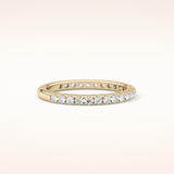 0.46 TCW Round Shaped Moissanite Half Eternity Wedding Band