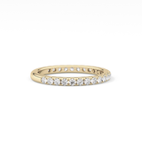 Half Eternity Wedding Band with 0.46 TCW Round Cut Moissanite – Yellow, White, or Rose Gold