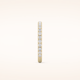 0.46 TCW Round Shaped Moissanite Half Eternity Wedding Band