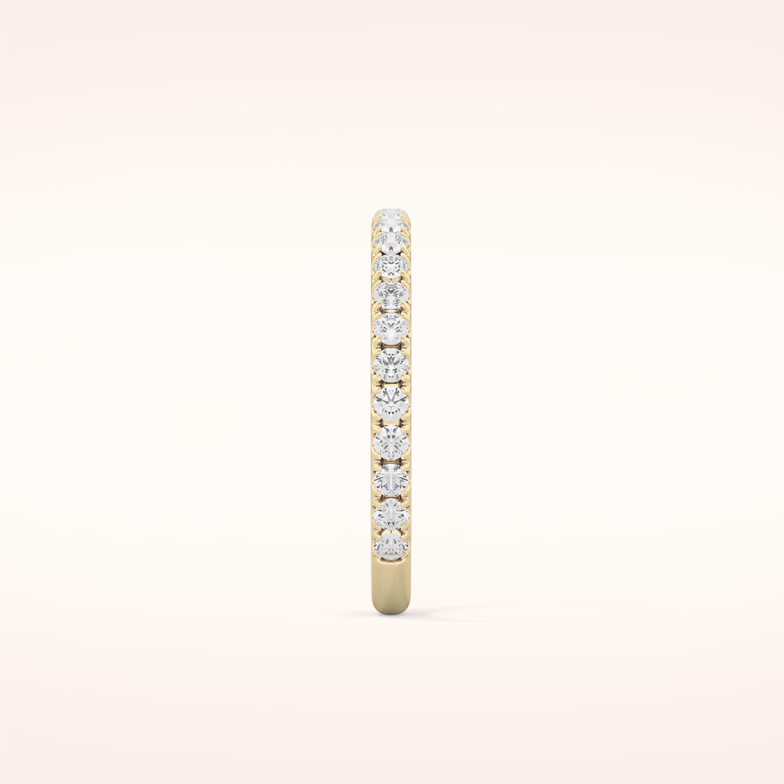 0.46 TCW Round Shaped Moissanite Half Eternity Wedding Band