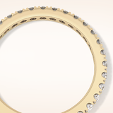 0.46 TCW Round Shaped Moissanite Half Eternity Wedding Band