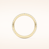 0.46 TCW Round Shaped Moissanite Half Eternity Wedding Band