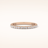 0.46 TCW Round Shaped Moissanite Half Eternity Wedding Band