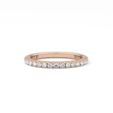 Half Eternity Wedding Band with 0.46 TCW Round Cut Moissanite – Yellow, White, or Rose Gold