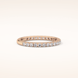 0.46 TCW Round Shaped Moissanite Half Eternity Wedding Band
