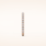 0.46 TCW Round Shaped Moissanite Half Eternity Wedding Band