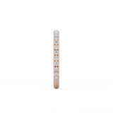 Half Eternity Wedding Band with 0.46 TCW Round Cut Moissanite – Yellow, White, or Rose Gold