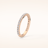 0.46 TCW Round Shaped Moissanite Half Eternity Wedding Band
