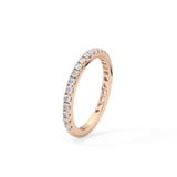 Half Eternity Wedding Band with 0.46 TCW Round Cut Moissanite – Yellow, White, or Rose Gold