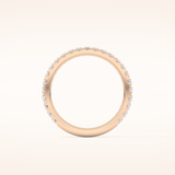 0.46 TCW Round Shaped Moissanite Half Eternity Wedding Band