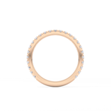 Half Eternity Wedding Band with 0.46 TCW Round Cut Moissanite – Yellow, White, or Rose Gold