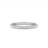Half Eternity Wedding Band with 0.46 TCW Round Cut Moissanite – Yellow, White, or Rose Gold