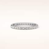 0.46 TCW Round Shaped Moissanite Half Eternity Wedding Band
