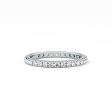 Half Eternity Wedding Band with 0.46 TCW Round Cut Moissanite – Yellow, White, or Rose Gold