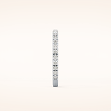 0.46 TCW Round Shaped Moissanite Half Eternity Wedding Band