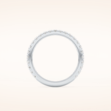 0.46 TCW Round Shaped Moissanite Half Eternity Wedding Band