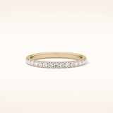 0.31 TCW Round Shaped Moissanite Half Eternity Wedding Band