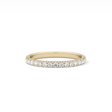 Half Eternity Wedding Band with 0.31 TCW Round Cut Moissanite – Yellow, White, or Rose Gold