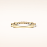 0.31 TCW Round Shaped Moissanite Half Eternity Wedding Band