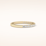 0.31 TCW Round Shaped Moissanite Half Eternity Wedding Band