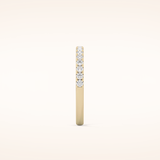 0.31 TCW Round Shaped Moissanite Half Eternity Wedding Band