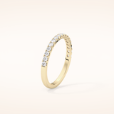 0.31 TCW Round Shaped Moissanite Half Eternity Wedding Band