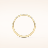 0.31 TCW Round Shaped Moissanite Half Eternity Wedding Band
