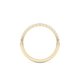 Half Eternity Wedding Band with 0.31 TCW Round Cut Moissanite – Yellow, White, or Rose Gold