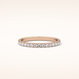 0.31 TCW Round Shaped Moissanite Half Eternity Wedding Band