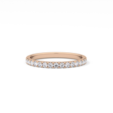 Half Eternity Wedding Band with 0.31 TCW Round Cut Moissanite – Yellow, White, or Rose Gold