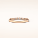 0.31 TCW Round Shaped Moissanite Half Eternity Wedding Band