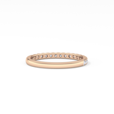 Half Eternity Wedding Band with 0.31 TCW Round Cut Moissanite – Yellow, White, or Rose Gold