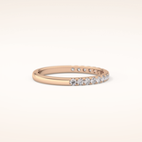 0.31 TCW Round Shaped Moissanite Half Eternity Wedding Band