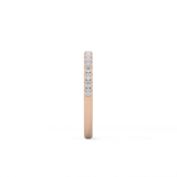 Half Eternity Wedding Band with 0.31 TCW Round Cut Moissanite – Yellow, White, or Rose Gold