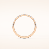0.31 TCW Round Shaped Moissanite Half Eternity Wedding Band