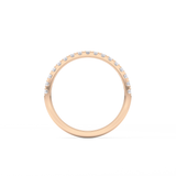 Half Eternity Wedding Band with 0.31 TCW Round Cut Moissanite – Yellow, White, or Rose Gold