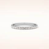 0.31 TCW Round Shaped Moissanite Half Eternity Wedding Band