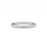 Half Eternity Wedding Band with 0.31 TCW Round Cut Moissanite – Yellow, White, or Rose Gold