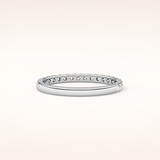 0.31 TCW Round Shaped Moissanite Half Eternity Wedding Band