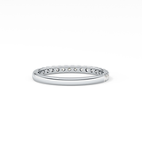 Half Eternity Wedding Band with 0.31 TCW Round Cut Moissanite – Yellow, White, or Rose Gold