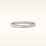 0.31 TCW Round Shaped Moissanite Half Eternity Wedding Band