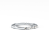 Half Eternity Wedding Band with 0.31 TCW Round Cut Moissanite – Yellow, White, or Rose Gold