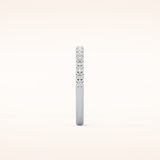 0.31 TCW Round Shaped Moissanite Half Eternity Wedding Band