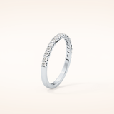 0.31 TCW Round Shaped Moissanite Half Eternity Wedding Band