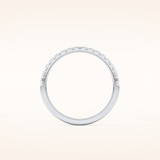 0.31 TCW Round Shaped Moissanite Half Eternity Wedding Band