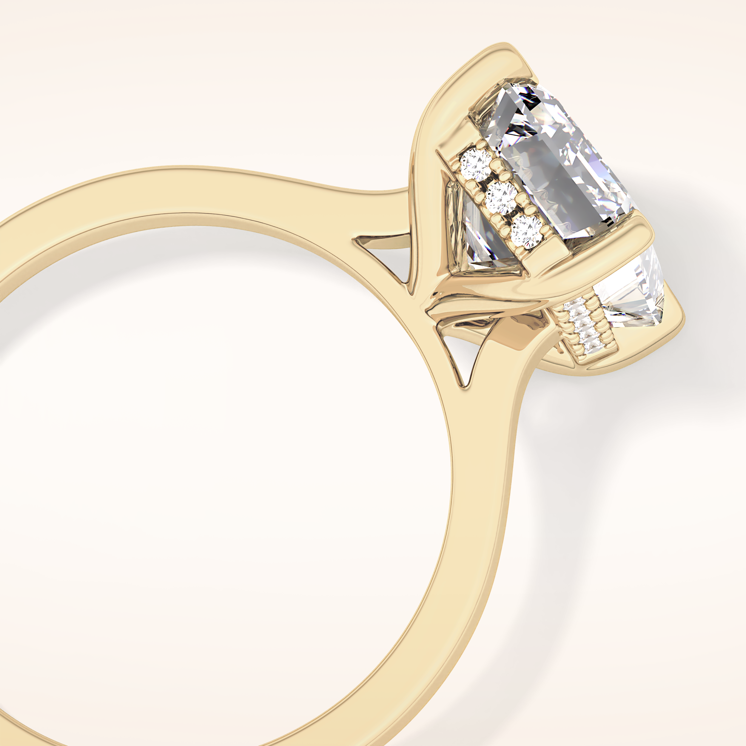 1.23 TCW Round & Baguette Shaped Moissanite Full Eternity Wedding Band